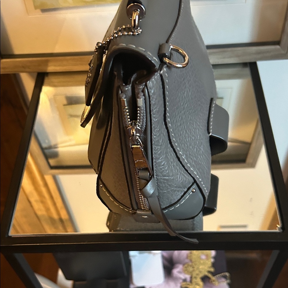 Coach Gray Leather Satchel converts into a backpack - Picture 5 of 13